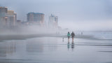 Beach Walking Poster och Canvastavla