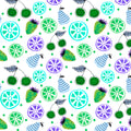 Periwinkle Green Fruit Bowl Poster och Canvastavla