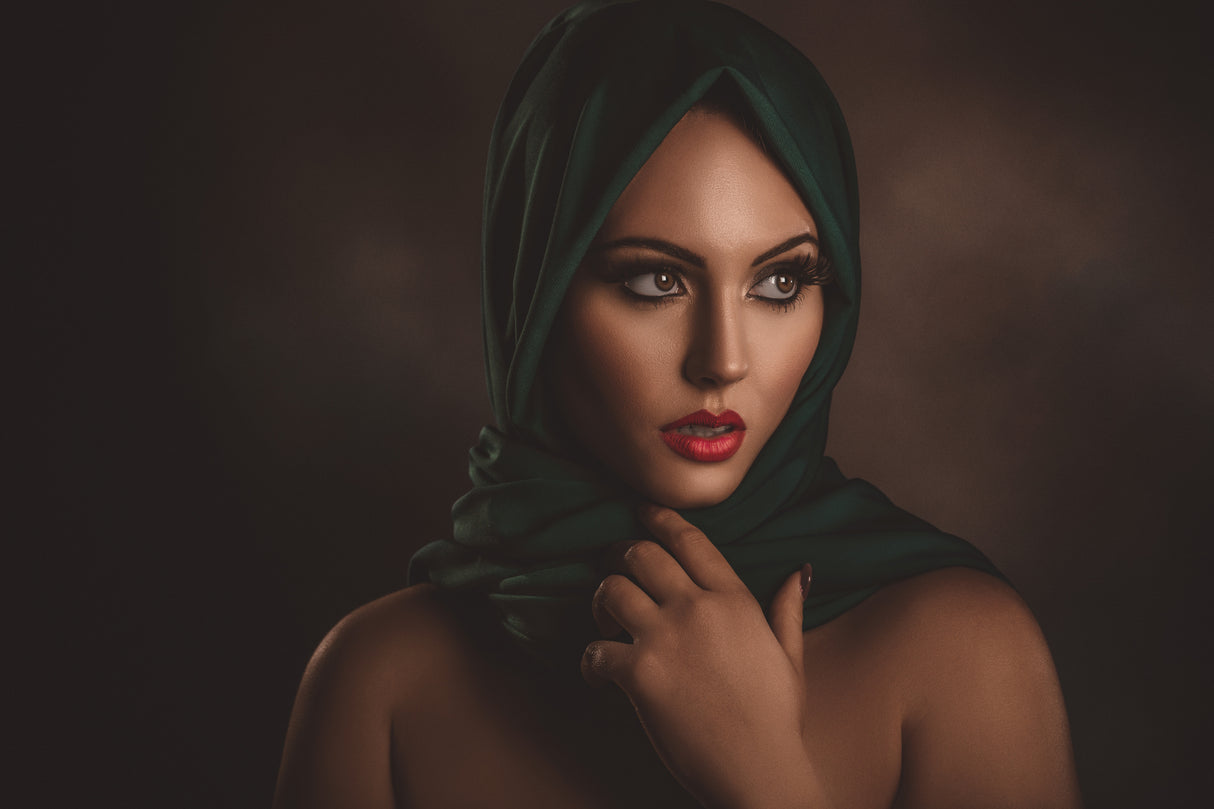The green scarf Poster och Canvastavla