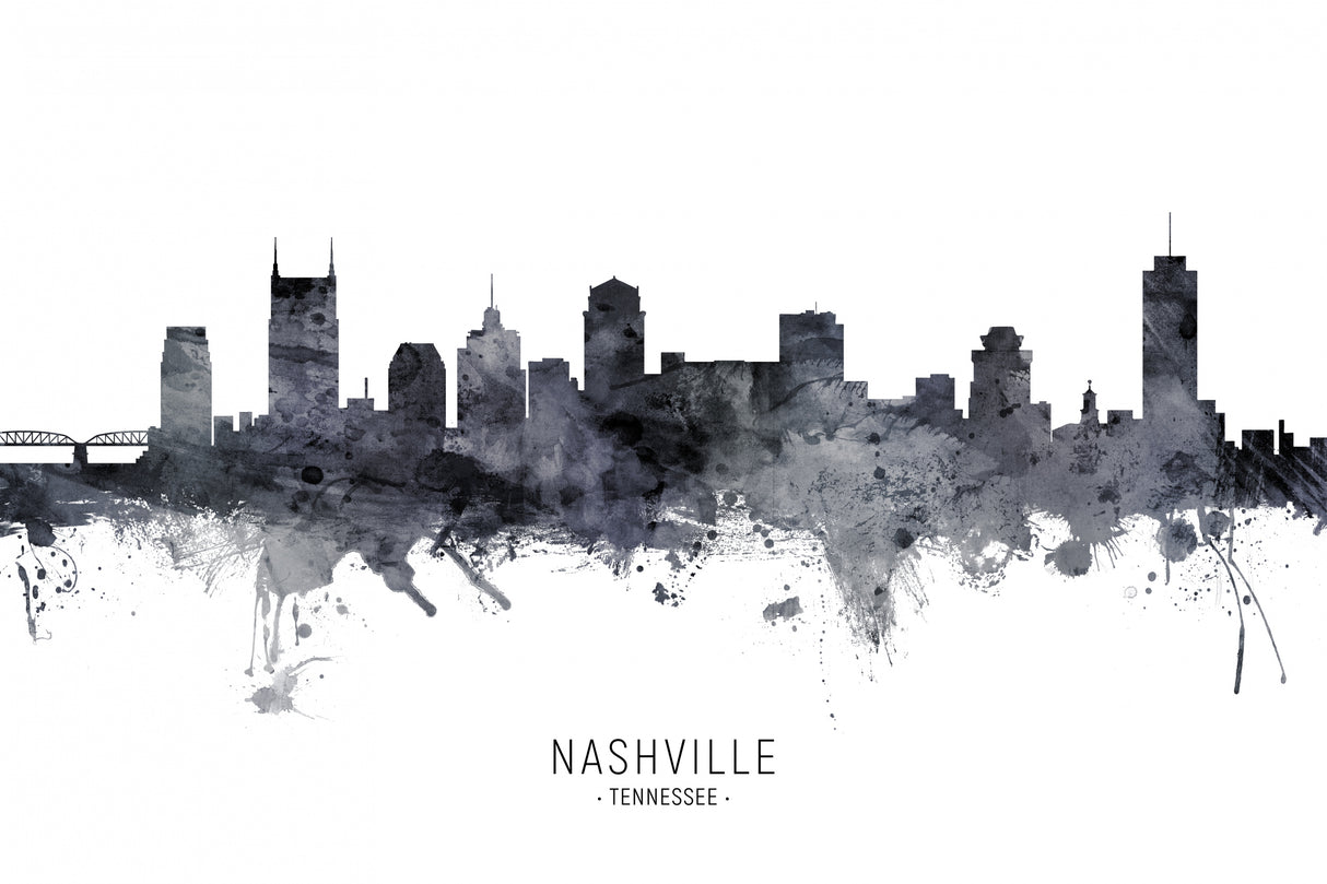 Nashville Tennessee Skyline Poster och Canvastavla