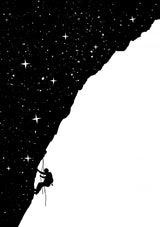 Night climbing (bw) Poster och Canvastavla