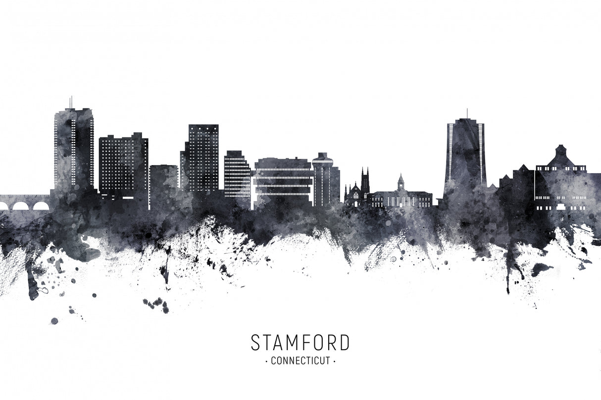 Stamford Connecticut Skyline Poster och Canvastavla