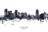 Stamford Connecticut Skyline Poster och Canvastavla