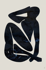 Dark Blue Woman Poster och Canvastavla