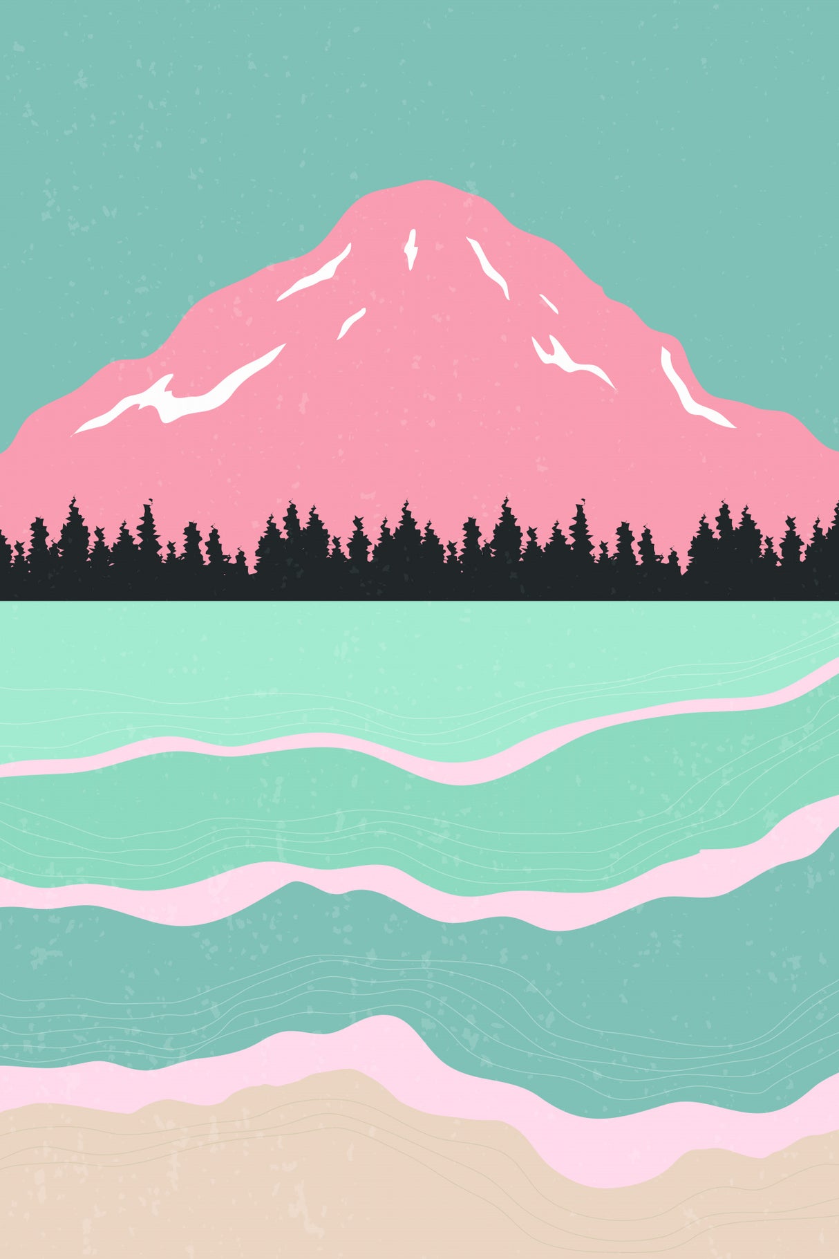 Minimal Mountains #2 Poster och Canvastavla
