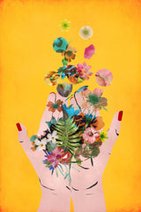 Frida`s Hand`s (Yellow Version) Poster och Canvastavla