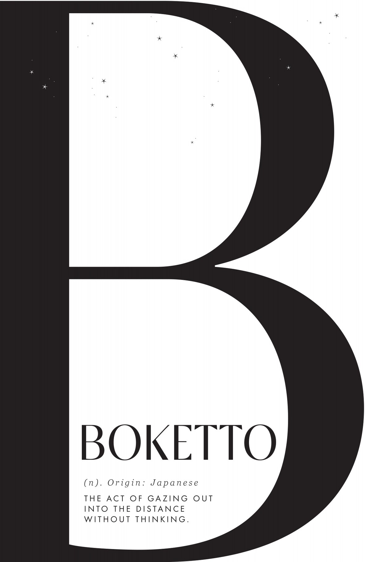 Boketto definition gazing out into the distance Poster och Canvastavla