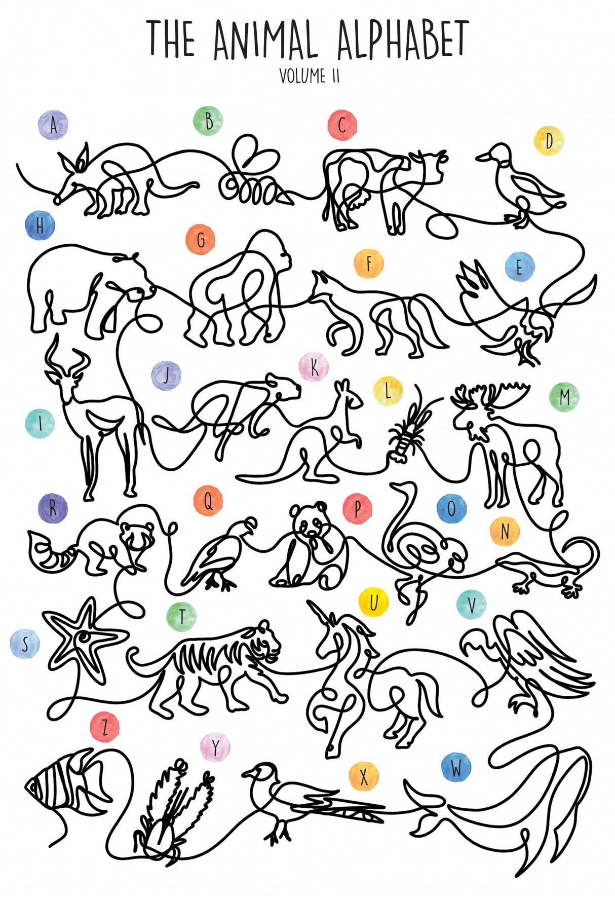 The Animal Alphabet Volume 2 Poster och Canvastavla