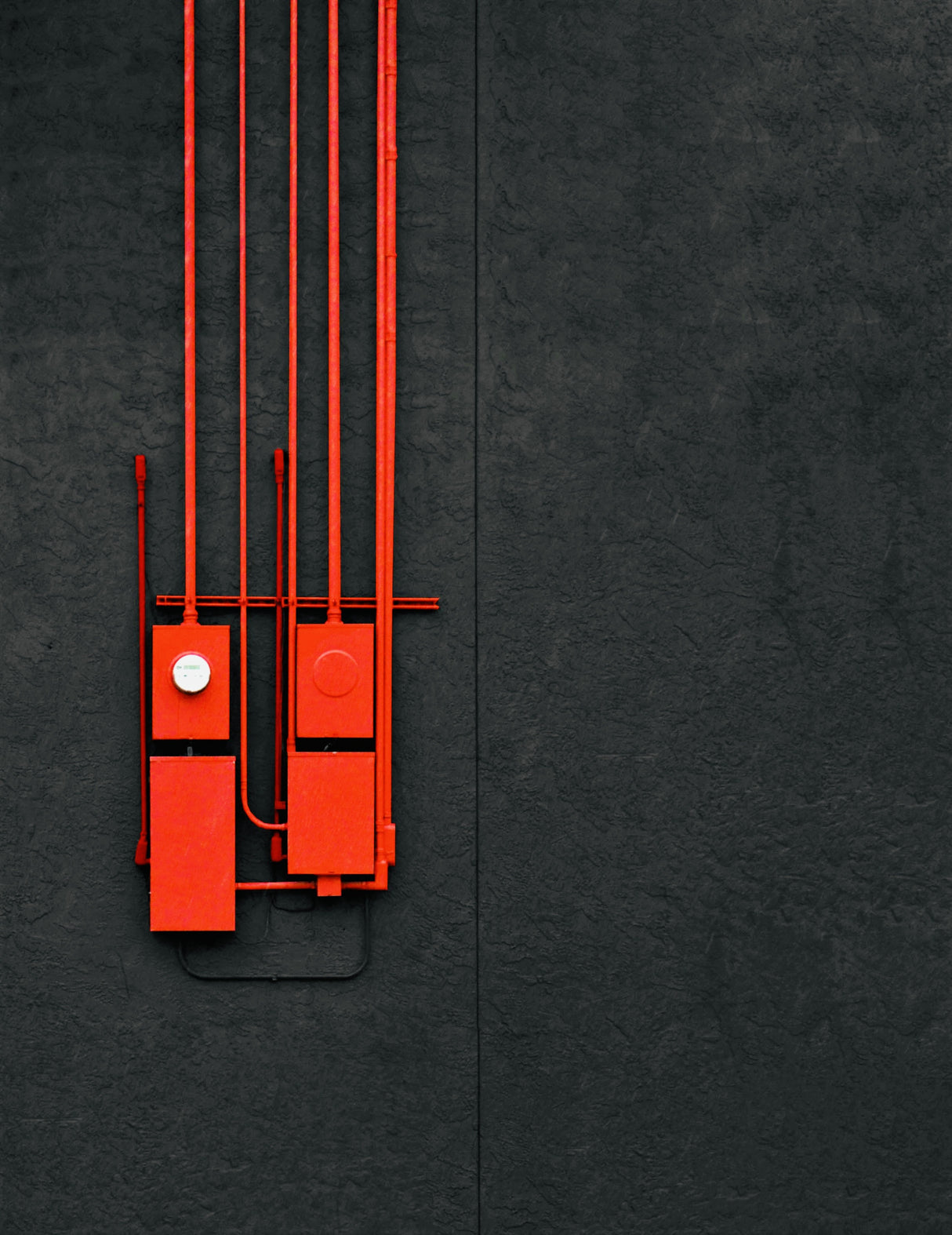 Red on Black Poster och Canvastavla