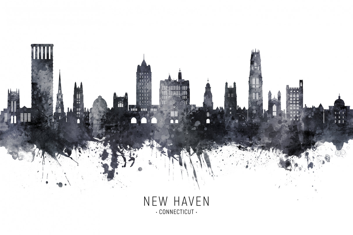 New Haven Connecticut Skyline Poster och Canvastavla
