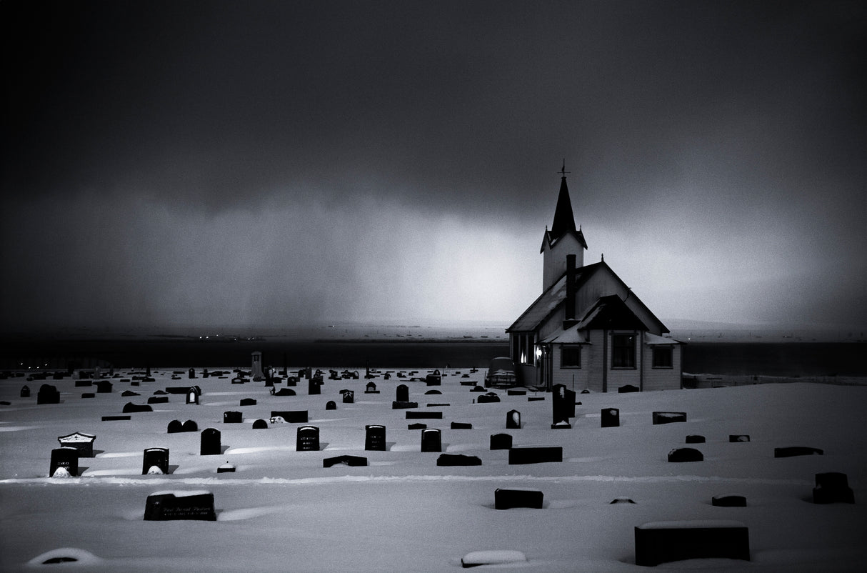 White Chapel before storm Poster och Canvastavla