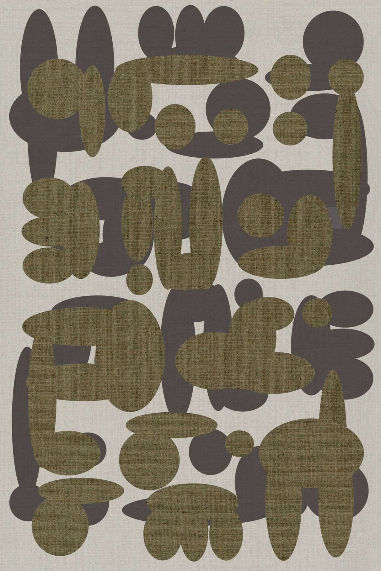 Ebony Shapes 2 Poster och Canvastavla