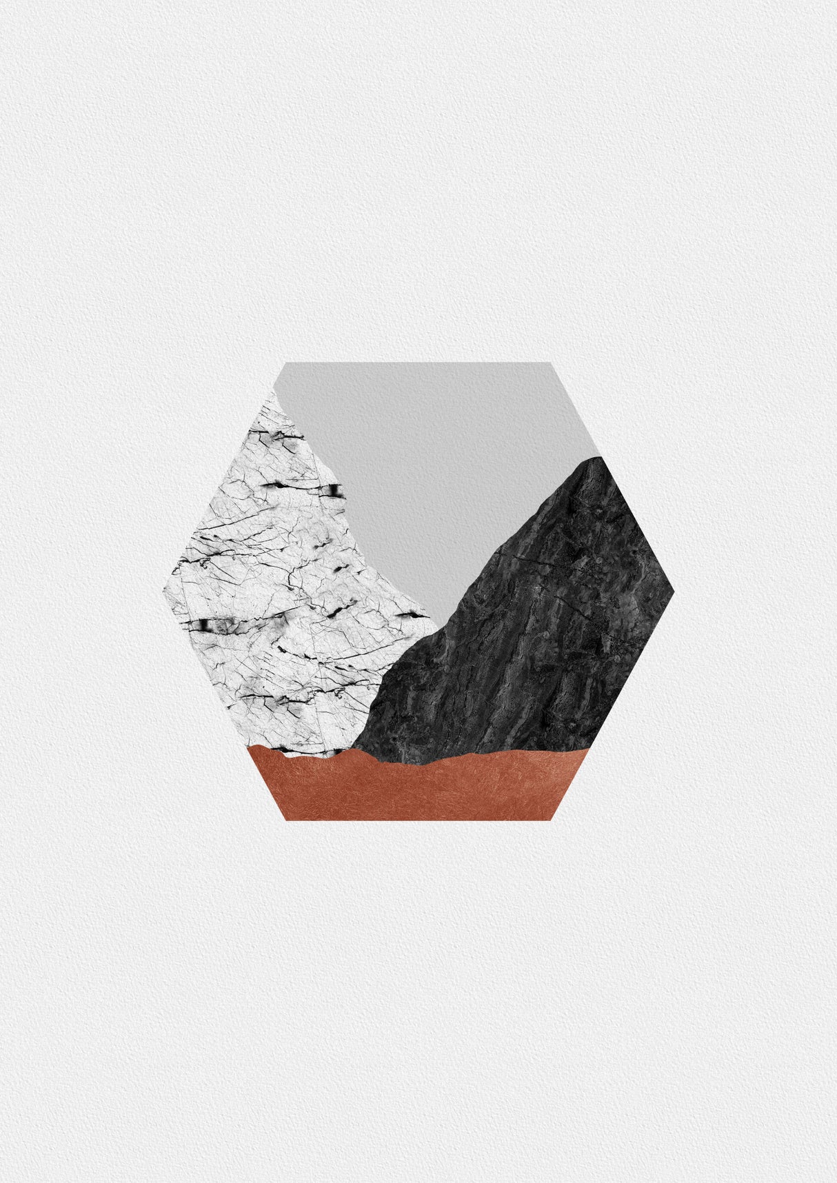Copper Geometric I Poster och Canvastavla