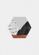 Copper Geometric I Poster och Canvastavla