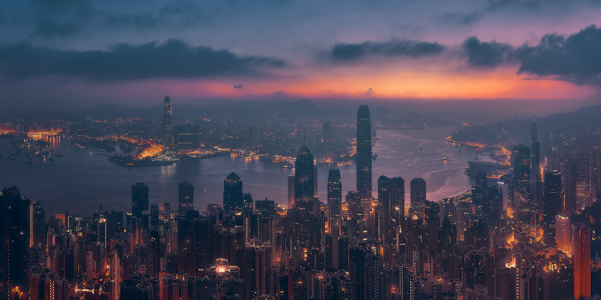 Sunrising Hong Kong Poster och Canvastavla