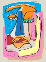 Abstract Candid Portrait Poster och Canvastavla