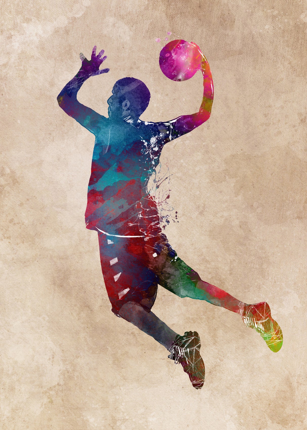 Basketball Sport Art 10 Poster och Canvastavla