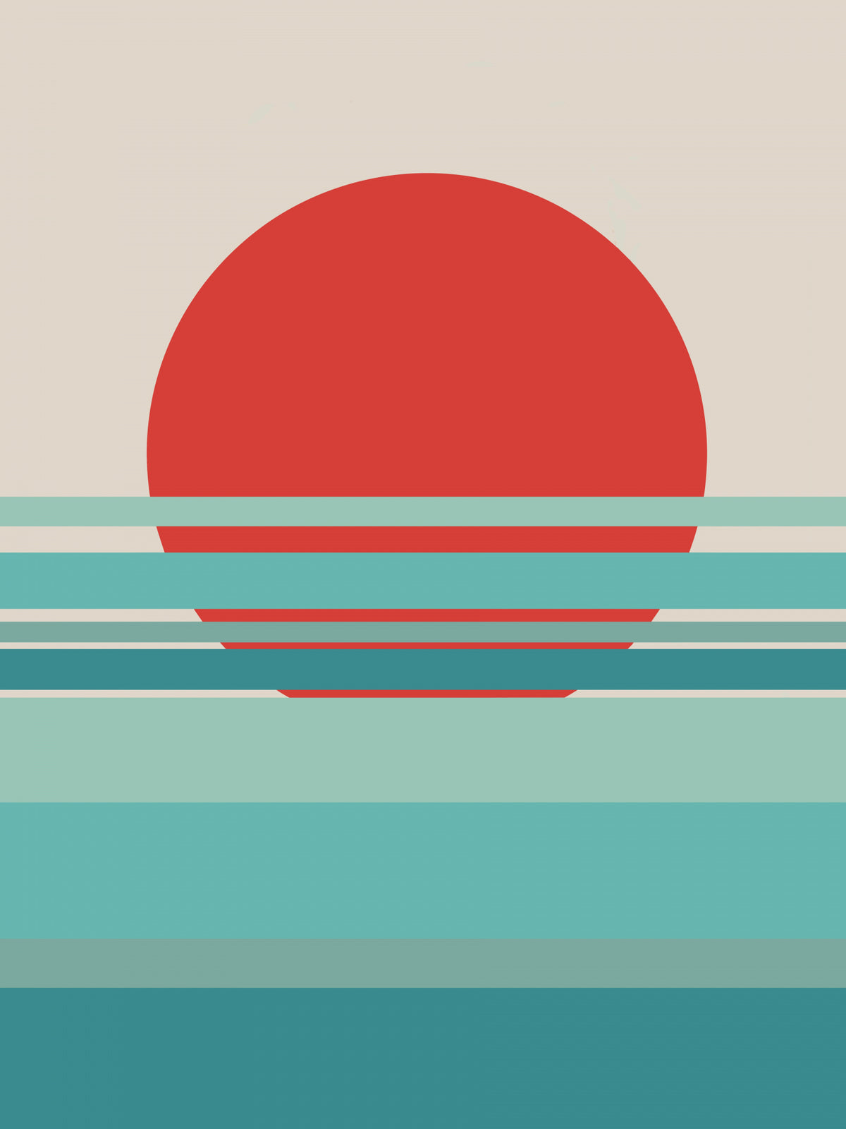Calm Linear Sea Poster och Canvastavla