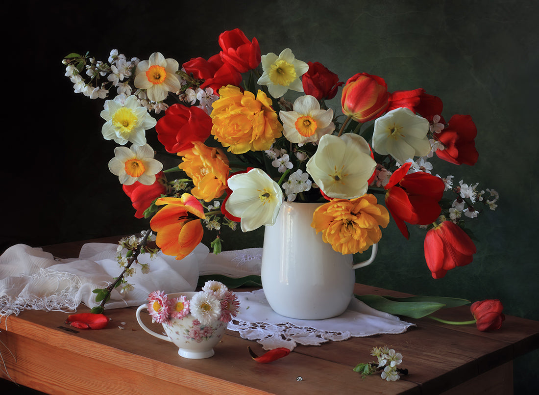 With spring bouquets Poster och Canvastavla