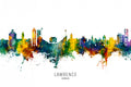 Lawrence Kansas Skyline Poster och Canvastavla