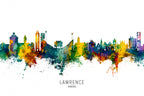 Lawrence Kansas Skyline Poster och Canvastavla