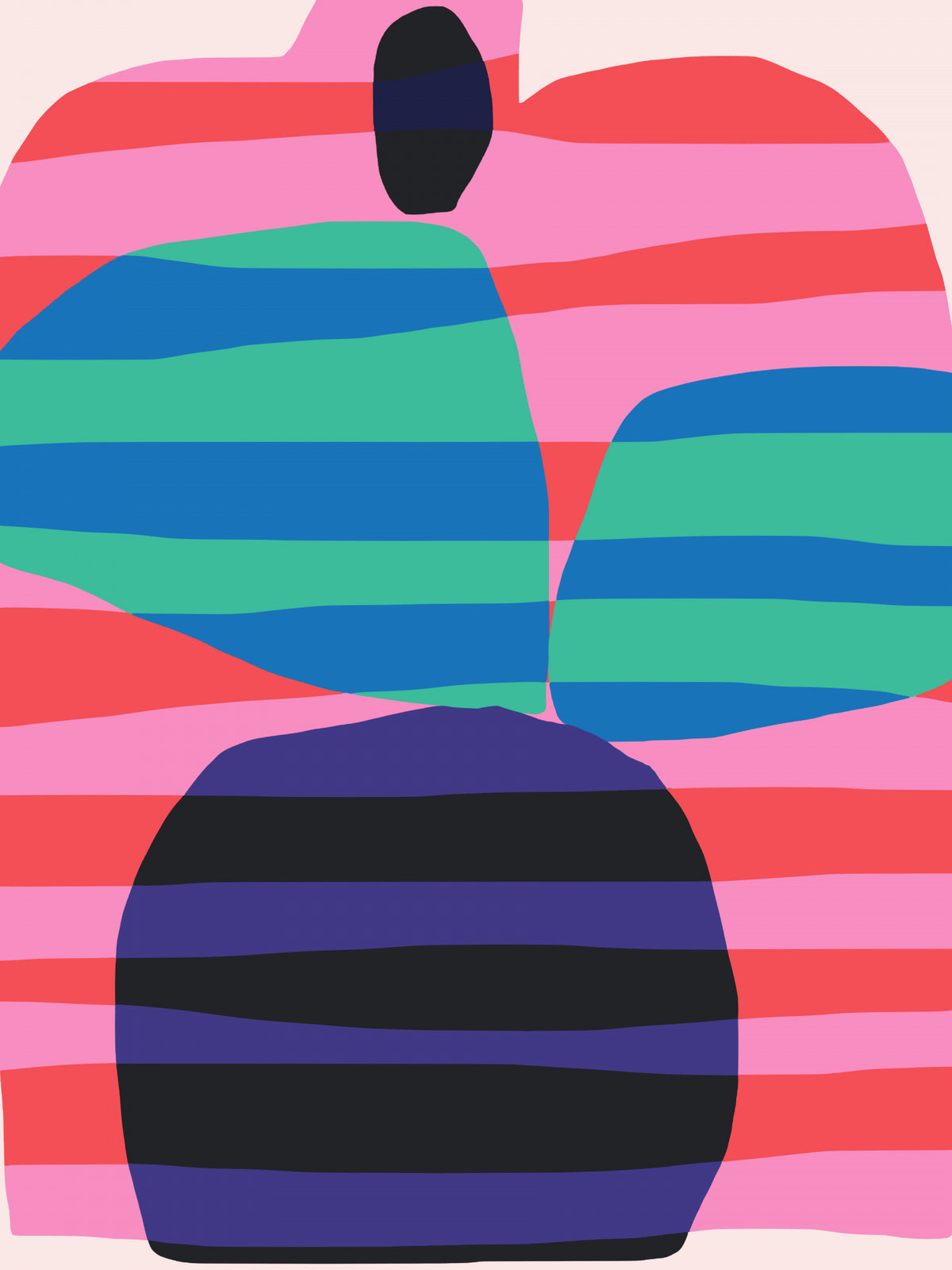 Abstract Stripe Minimal Collage 2 Poster och Canvastavla