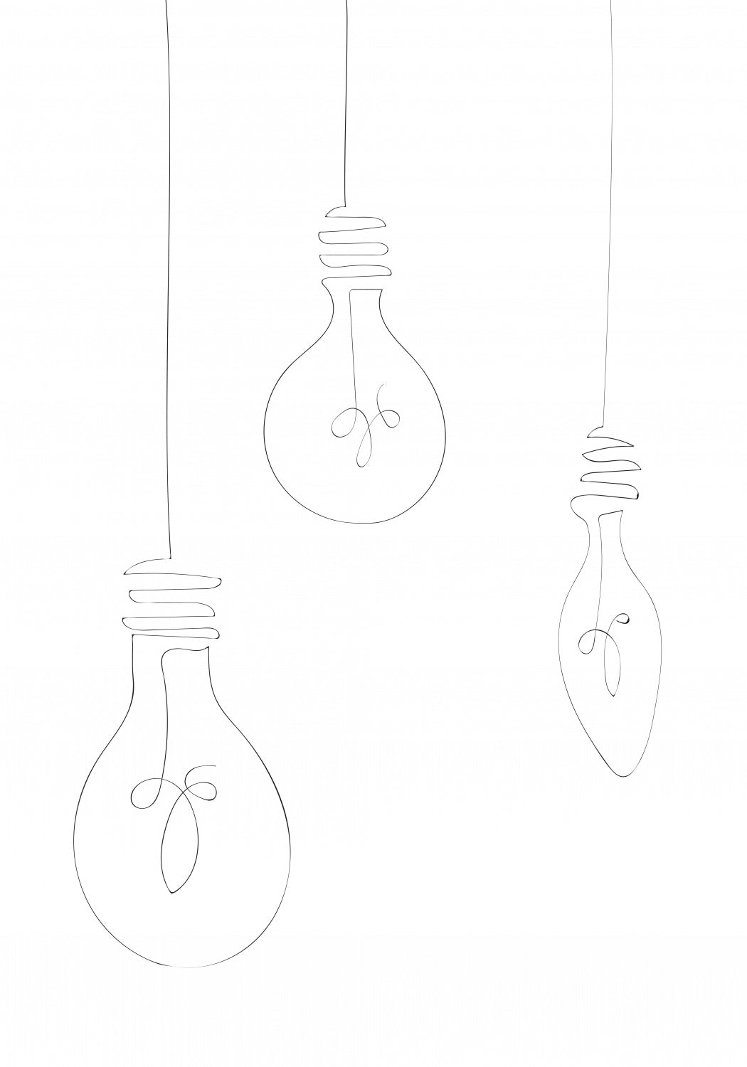 Light Bulbs Poster och Canvastavla
