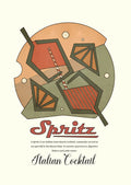 Geometrical spritz print Poster och Canvastavla