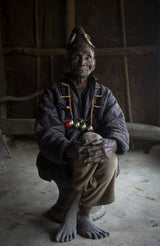 Konyak elder at Nagaland, India Poster och Canvastavla