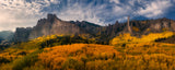 Golden Carpet under Castle Rocks Poster och Canvastavla