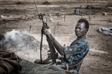 In a mundari tribe camp - South Sudan Poster och Canvastavla