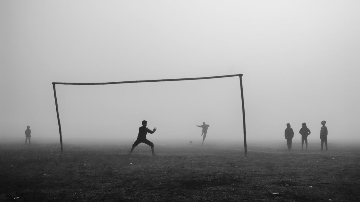 Football in fog Poster och Canvastavla