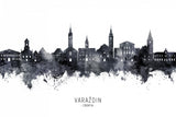 Varaždin Croatia Skyline Poster och Canvastavla