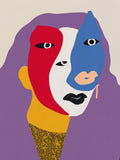 Painted Skin Portrait Poster och Canvastavla