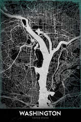 WASHINGTON Poster och Canvastavla