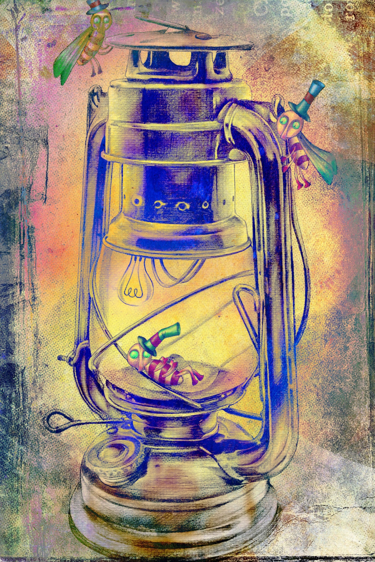 The lamp and her dream Poster och Canvastavla