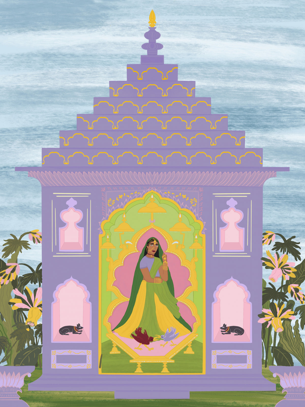 Indian Garden Poster och Canvastavla