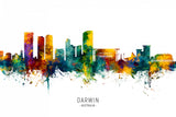 Darwin Australia Skyline Poster och Canvastavla