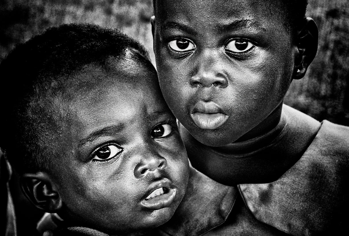 Two children in Benin Poster och Canvastavla