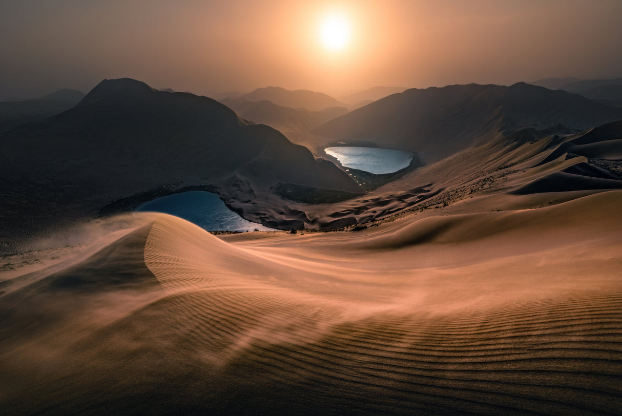 A Sand Storm in Desert Poster och Canvastavla