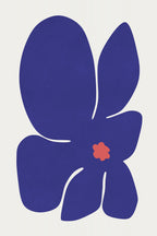 Blue Lily Flower Poster och Canvastavla