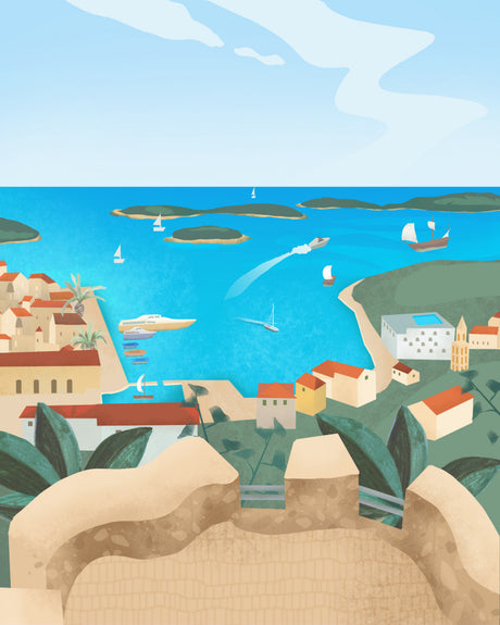 Hvar Island Poster PL Kitchen poster eller kökstavla
