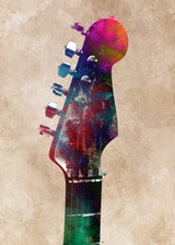 Guitar music art 16 Poster och Canvastavla