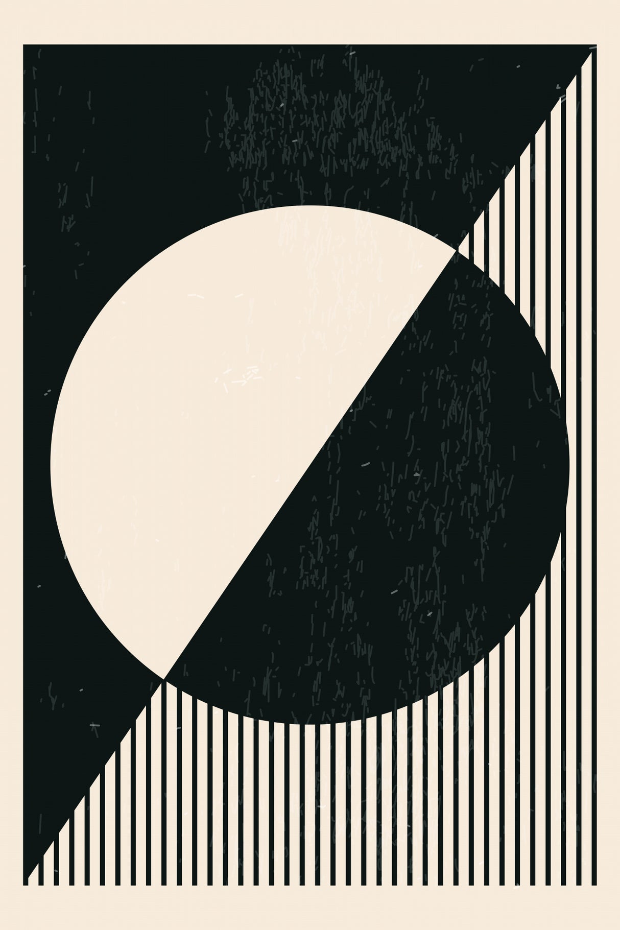 Black and White Planets Series #2 Poster och Canvastavla