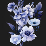 Denim Floral Transparent 4.png Poster och Canvastavla