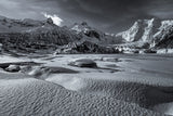 Paterns in the glacier 7S1645BN Poster och Canvastavla