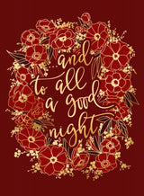 And to all a good night - red Poster och Canvastavla
