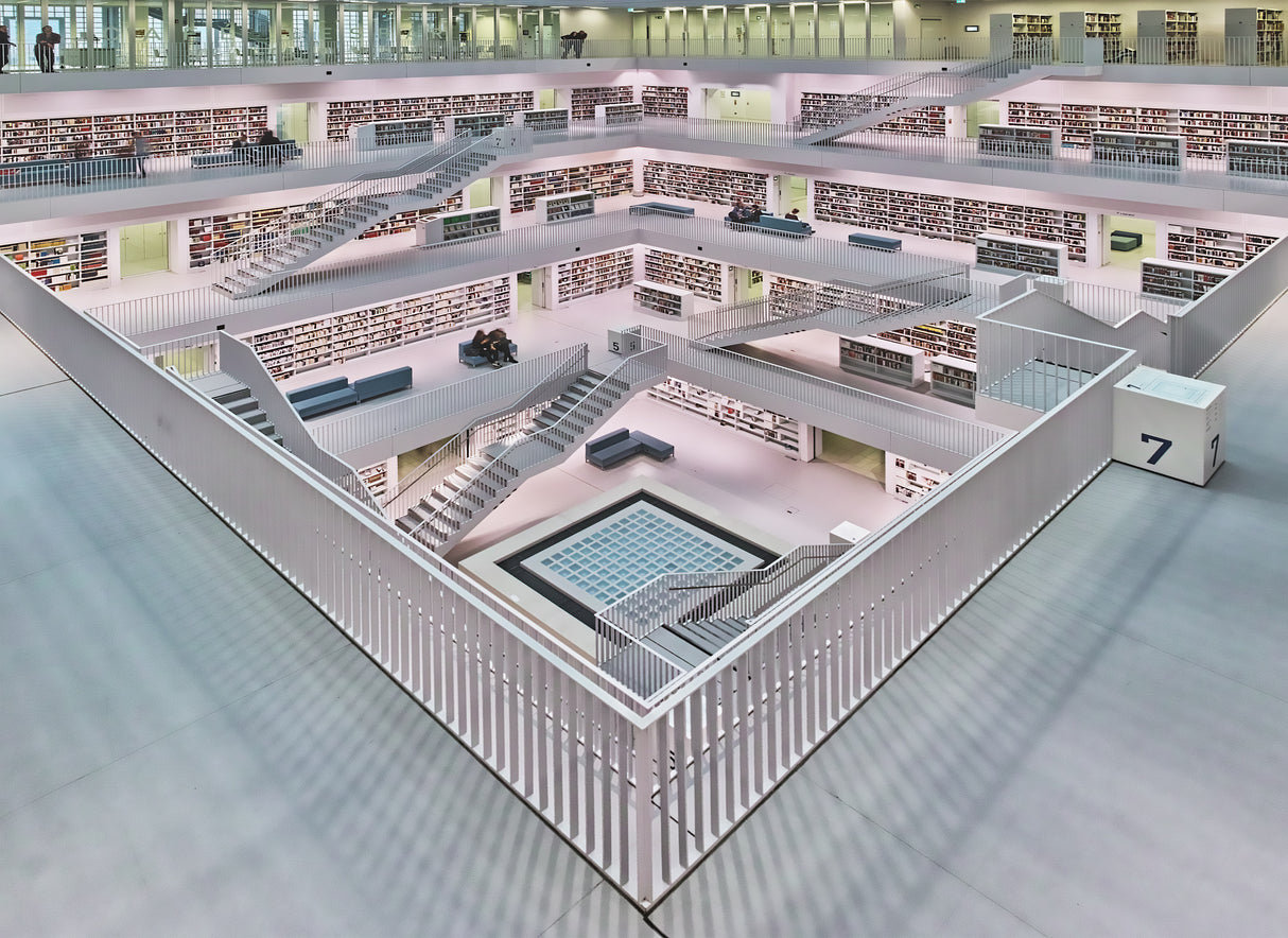 Stadtbibliothek Stuttgart inner space I Poster och Canvastavla