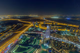 Night Shot at Dubai Poster och Canvastavla