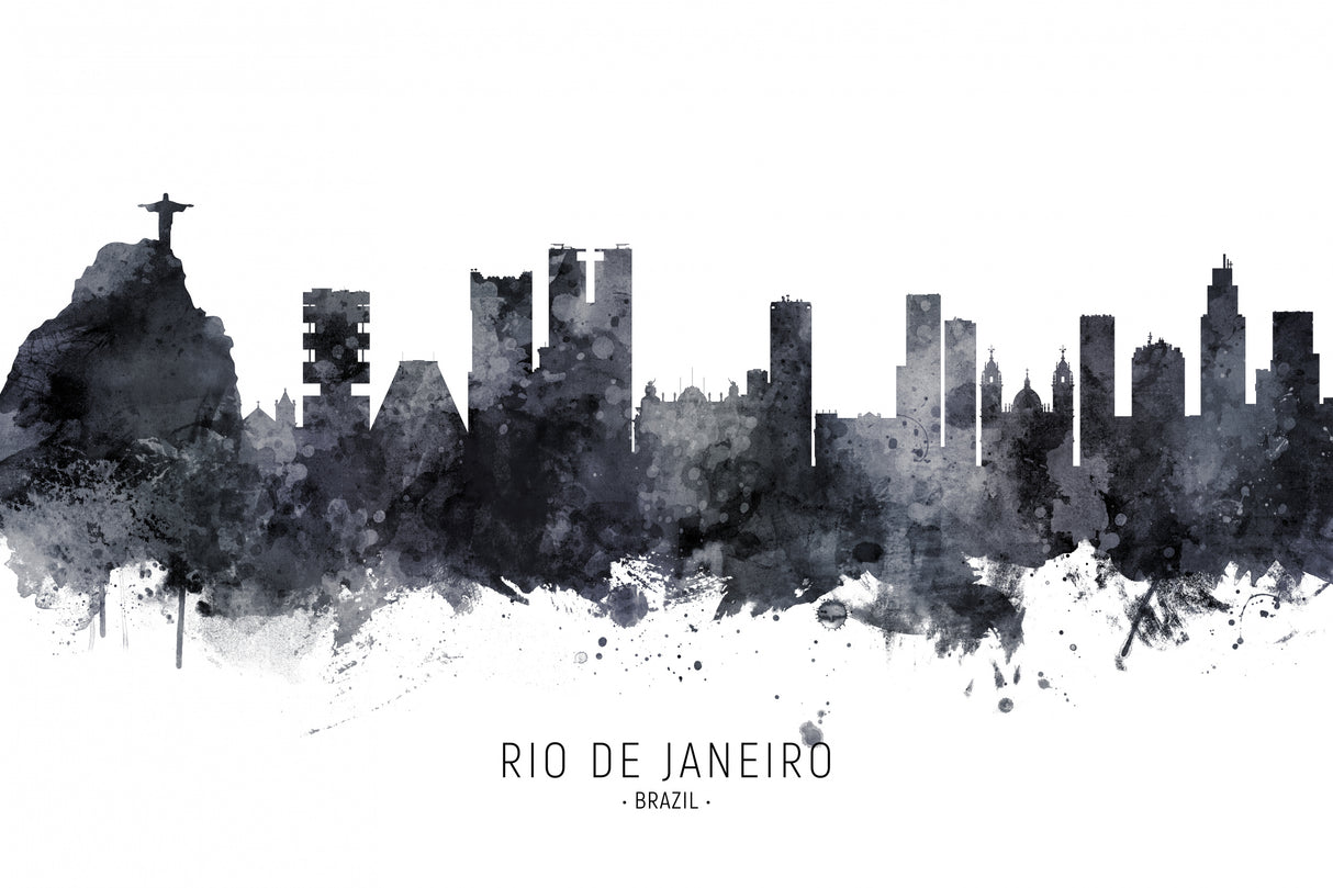 Rio de Janeiro Brazil Skyline Poster och Canvastavla